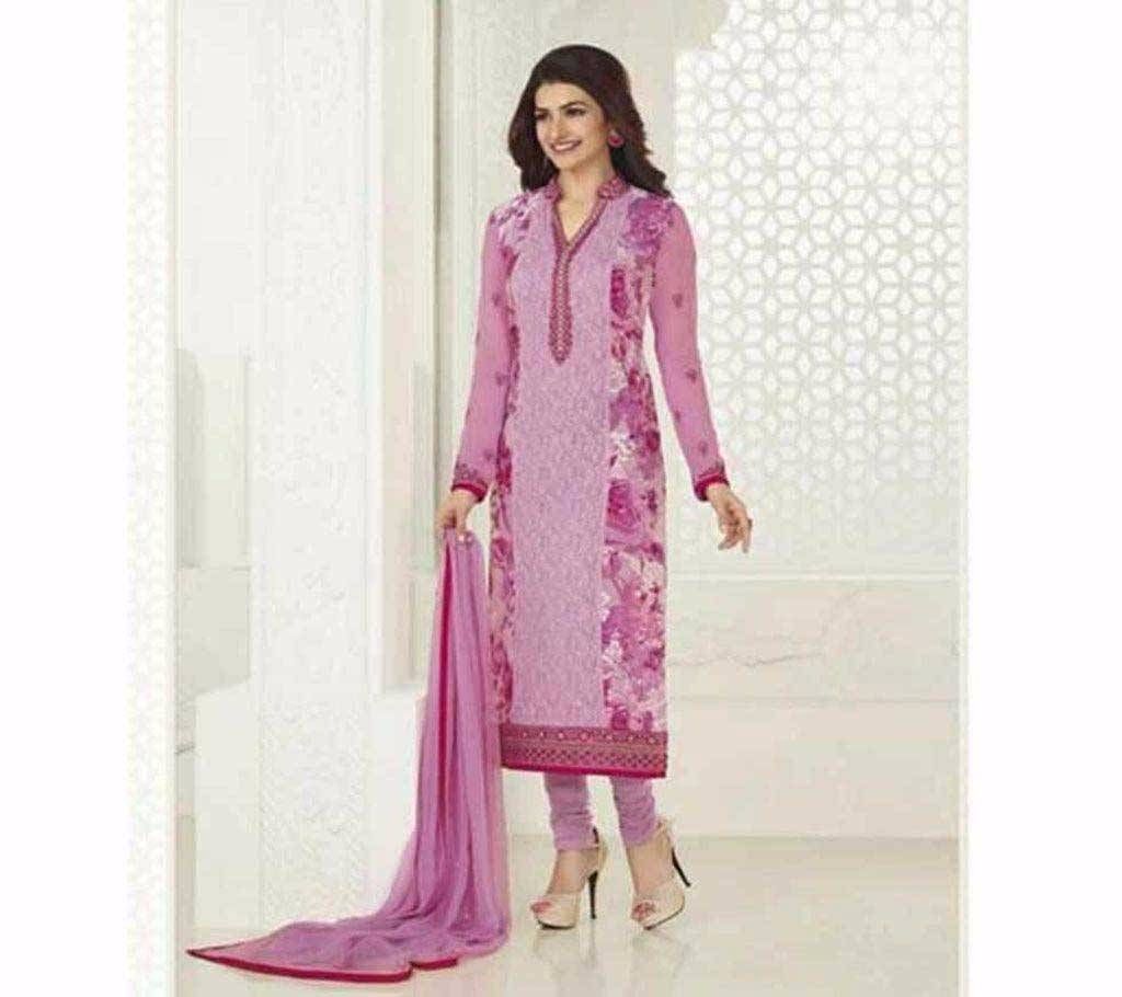 PRACHI Semistitched Embroidery Georgette 