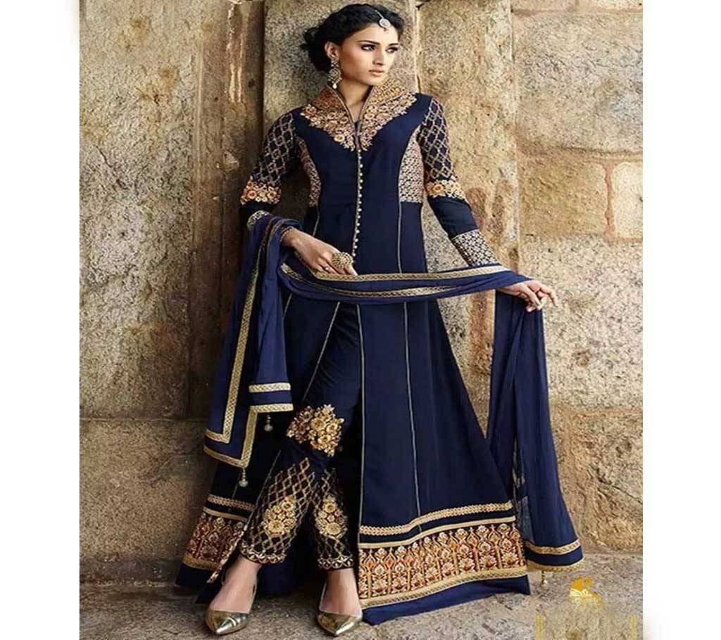 Unstitched Soft Gorjet The Three Piece For Women