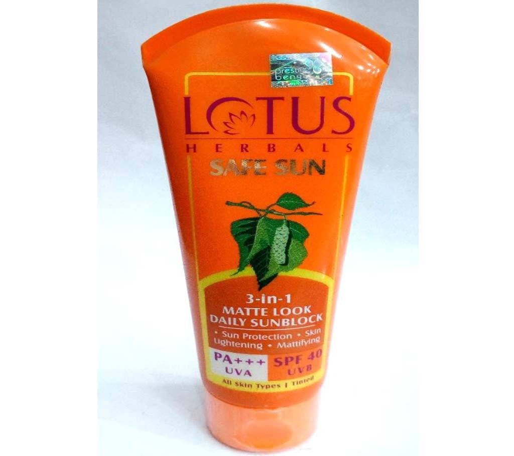 lotus herbals sunblock SPF 40 100gm India