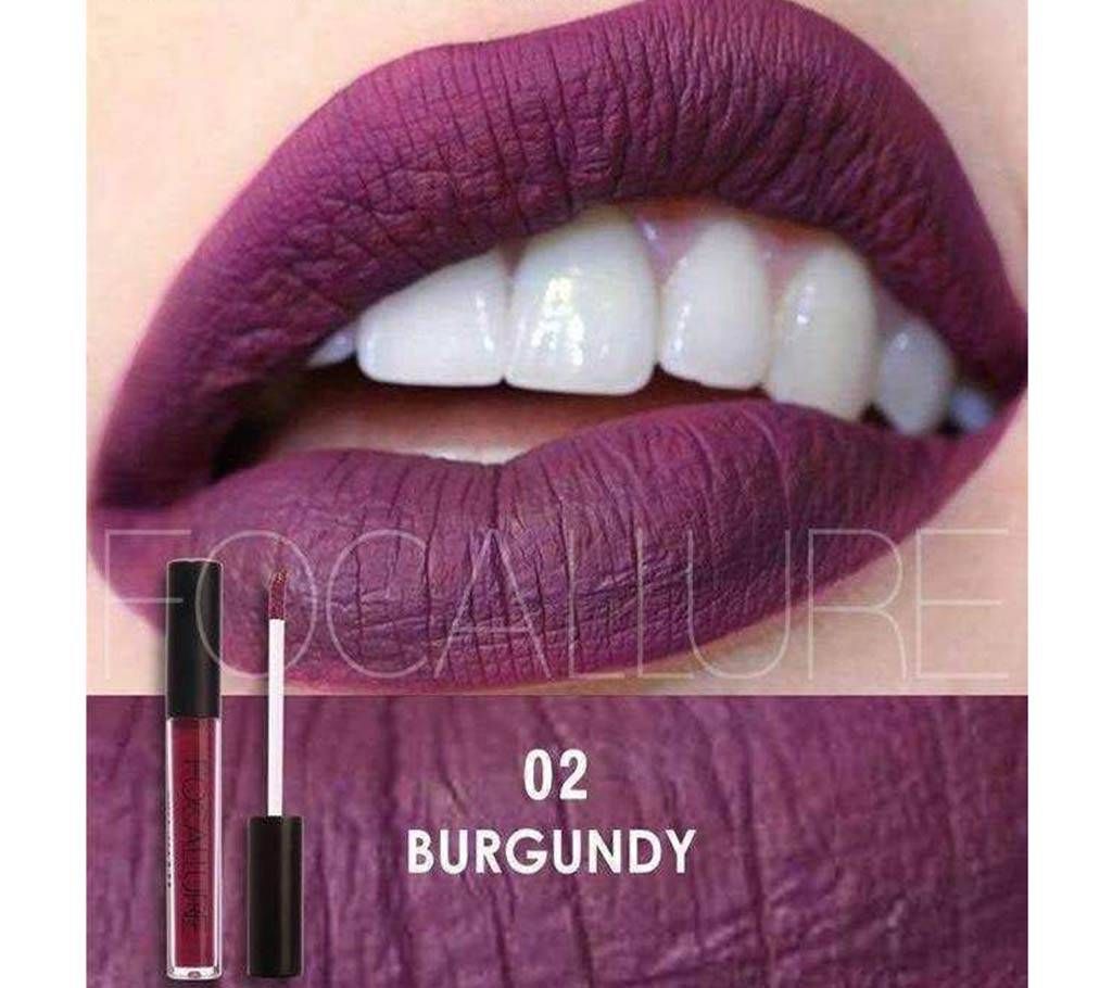 FOCALLURE Matte Liquid Lipstick #02 Burgundy China 
