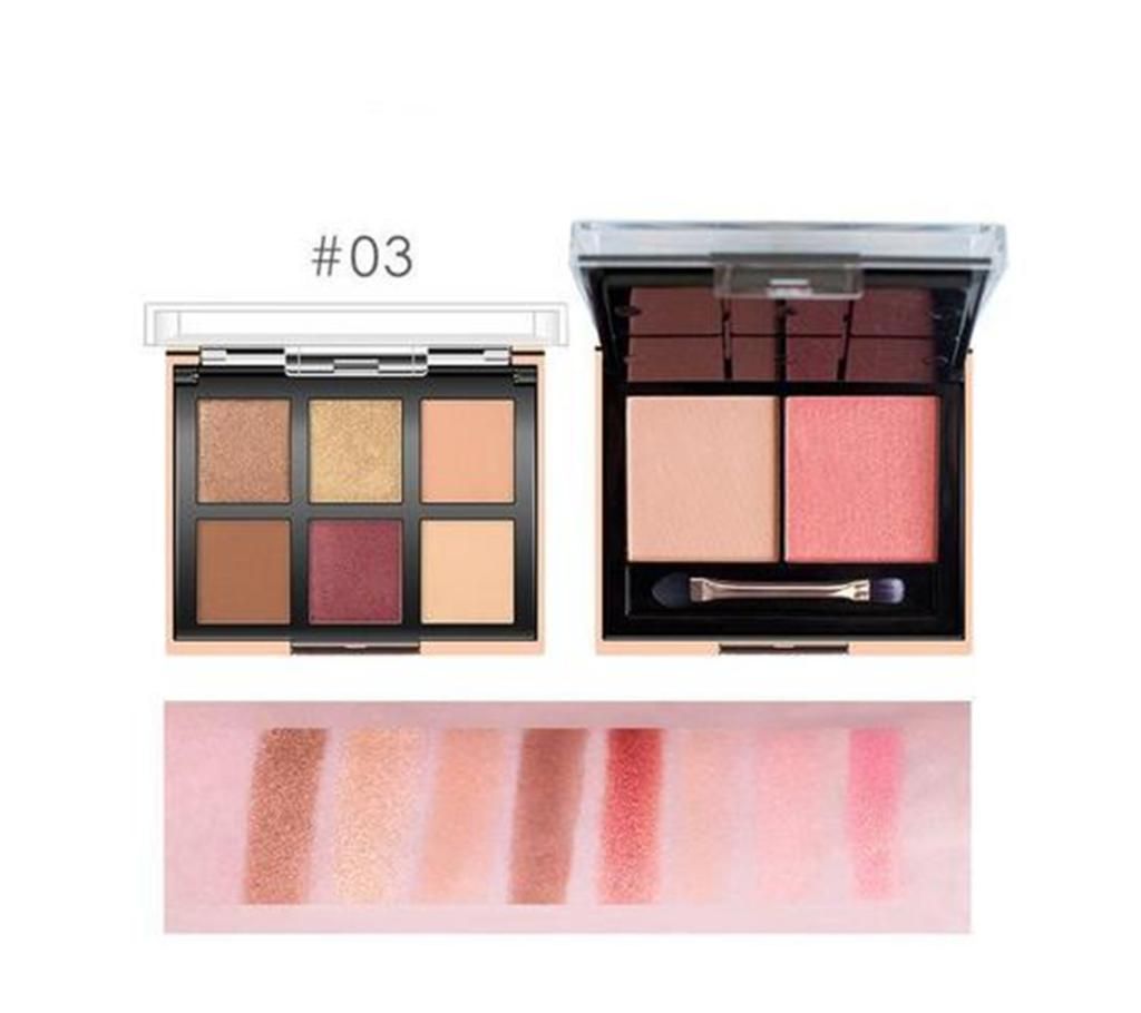 O.TWO.O 6colors Eyeshadow and 2color Bronzer Pallet