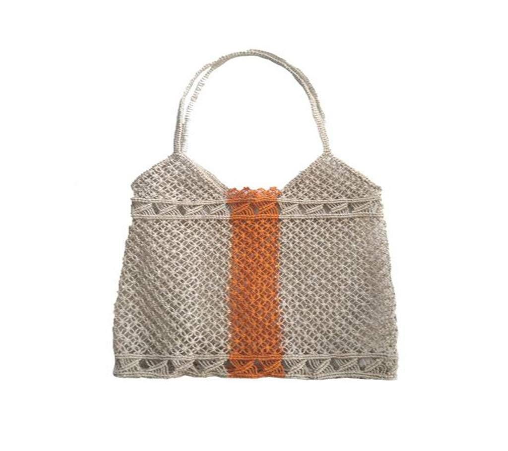 Handmade macrame jute rope bag