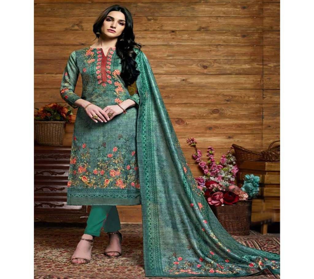 Anjolie Unstitched Cotton Three Piece  1083