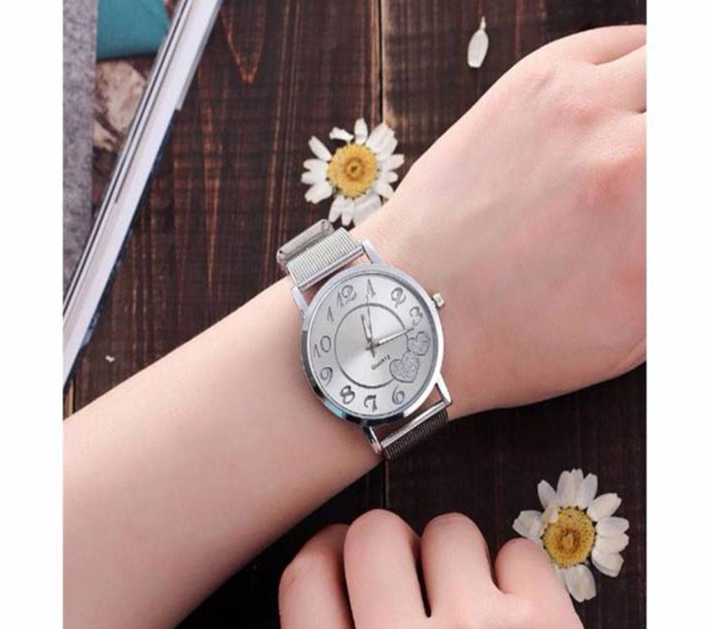 Silver Love Fashion Luxury Women's Quartz Watches