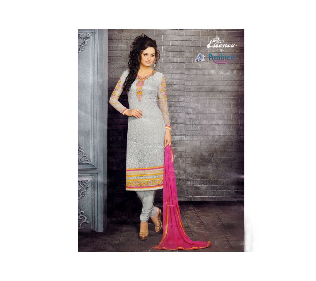 Unstitched Gorgeous Embroidery Indian Three Piece Dress