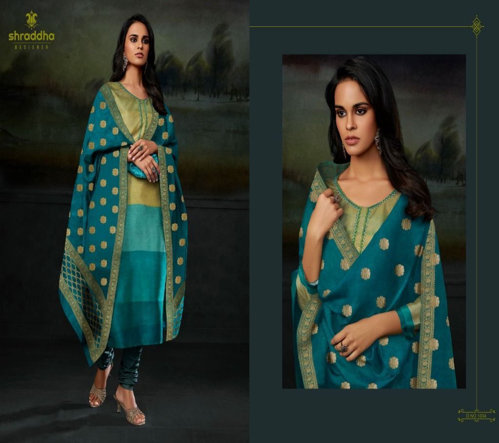 SHRADDHA DESIGNER OLIVE DIGITAL PRINTED- 1004