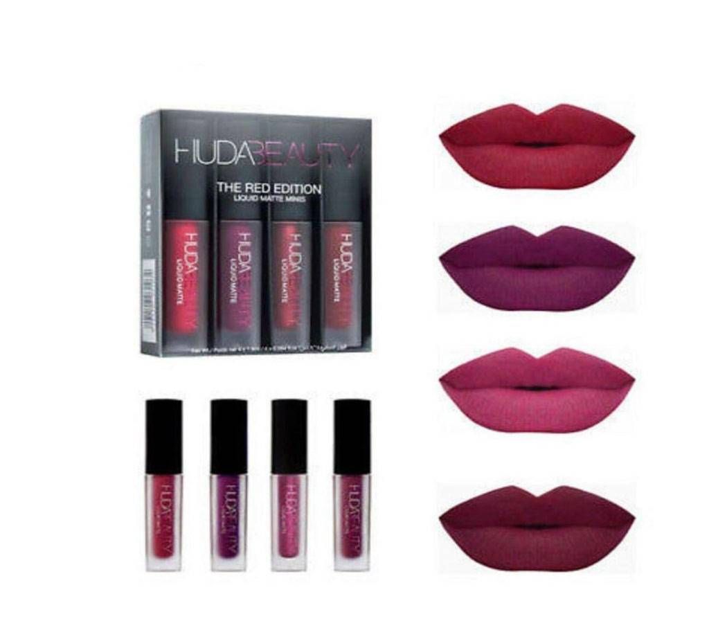 Huda Beauty Matte Liquid Lipstick Mini Set - Red Edition