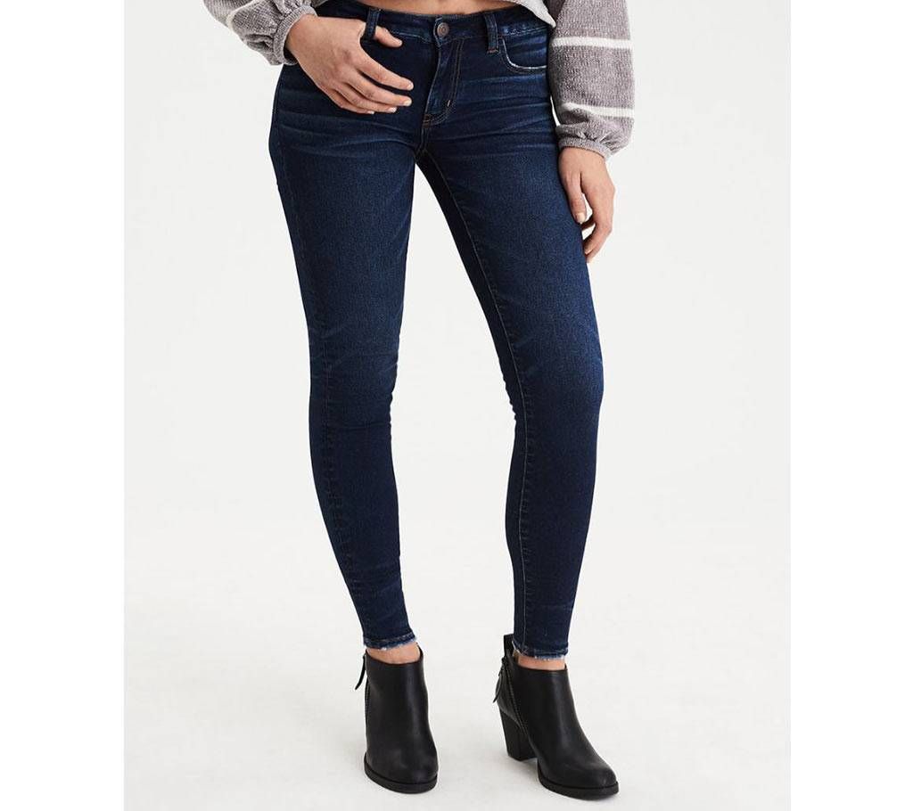 Deep Blue Stretch Women Casual Denim Pant