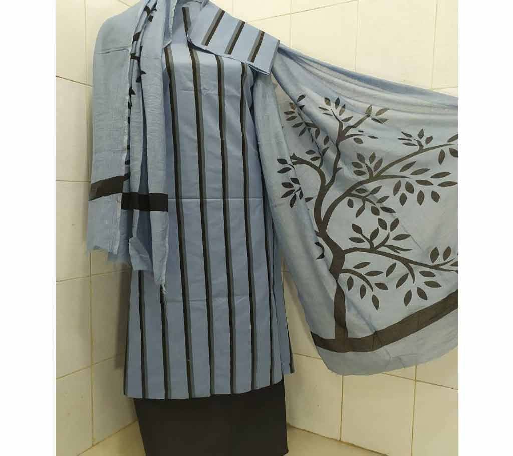 Unstiched Skin Cotton Print Three Piece 