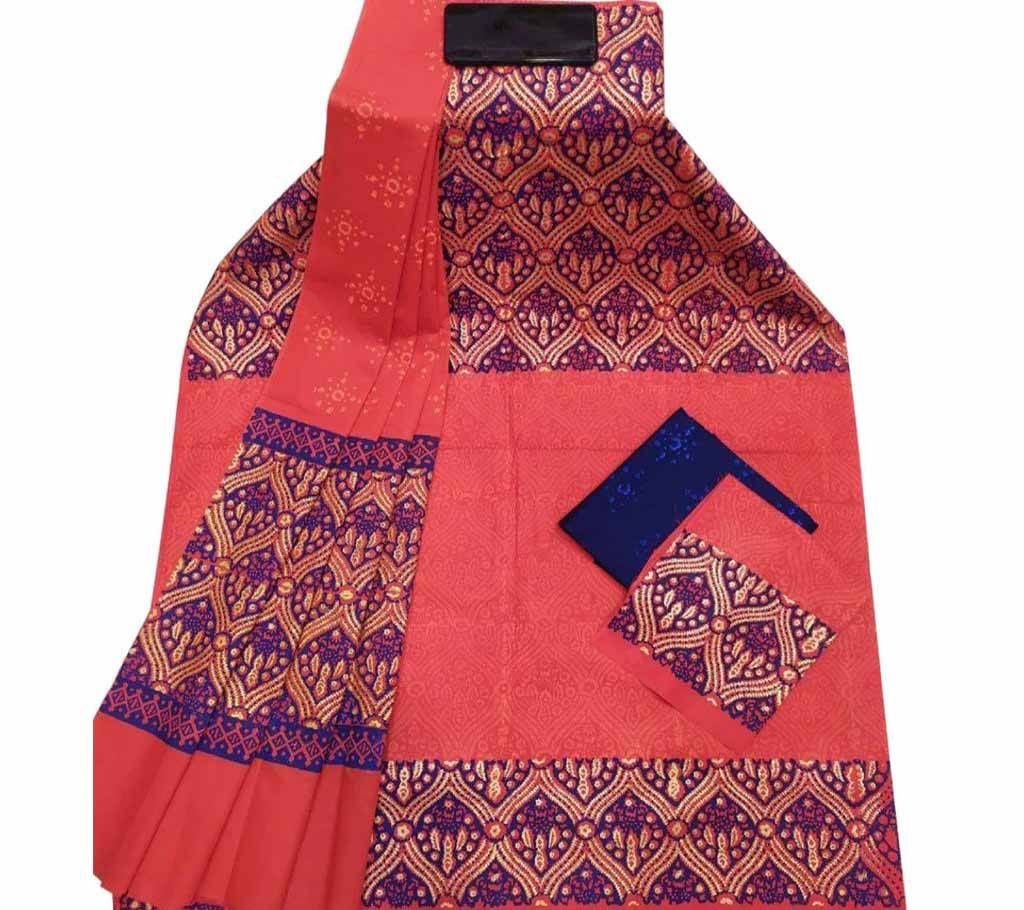 Unstitched Block Printed Cotton Salwar kameez st-20