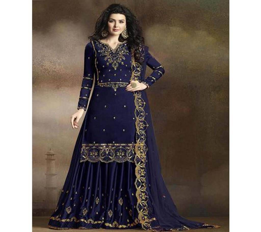 Unstitched Embroidery georgette lehenga for women  