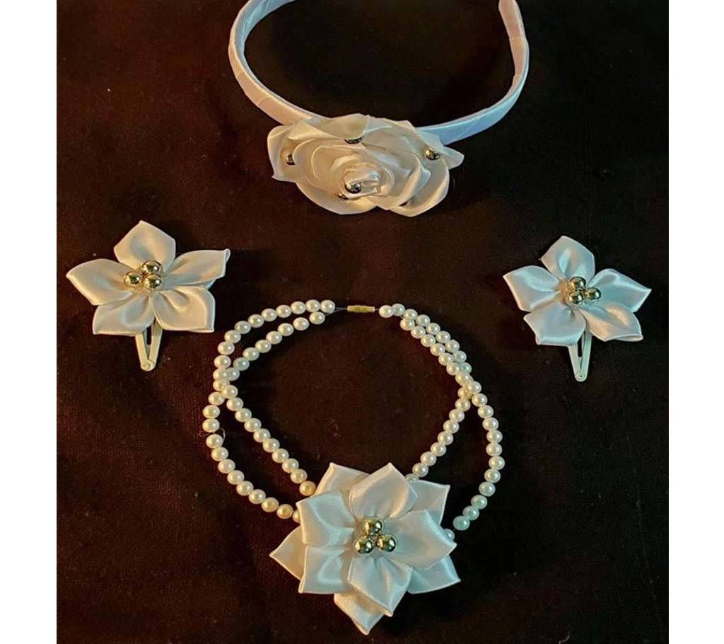 Hair Band and Clip Set With Mala For Girls/ Baby