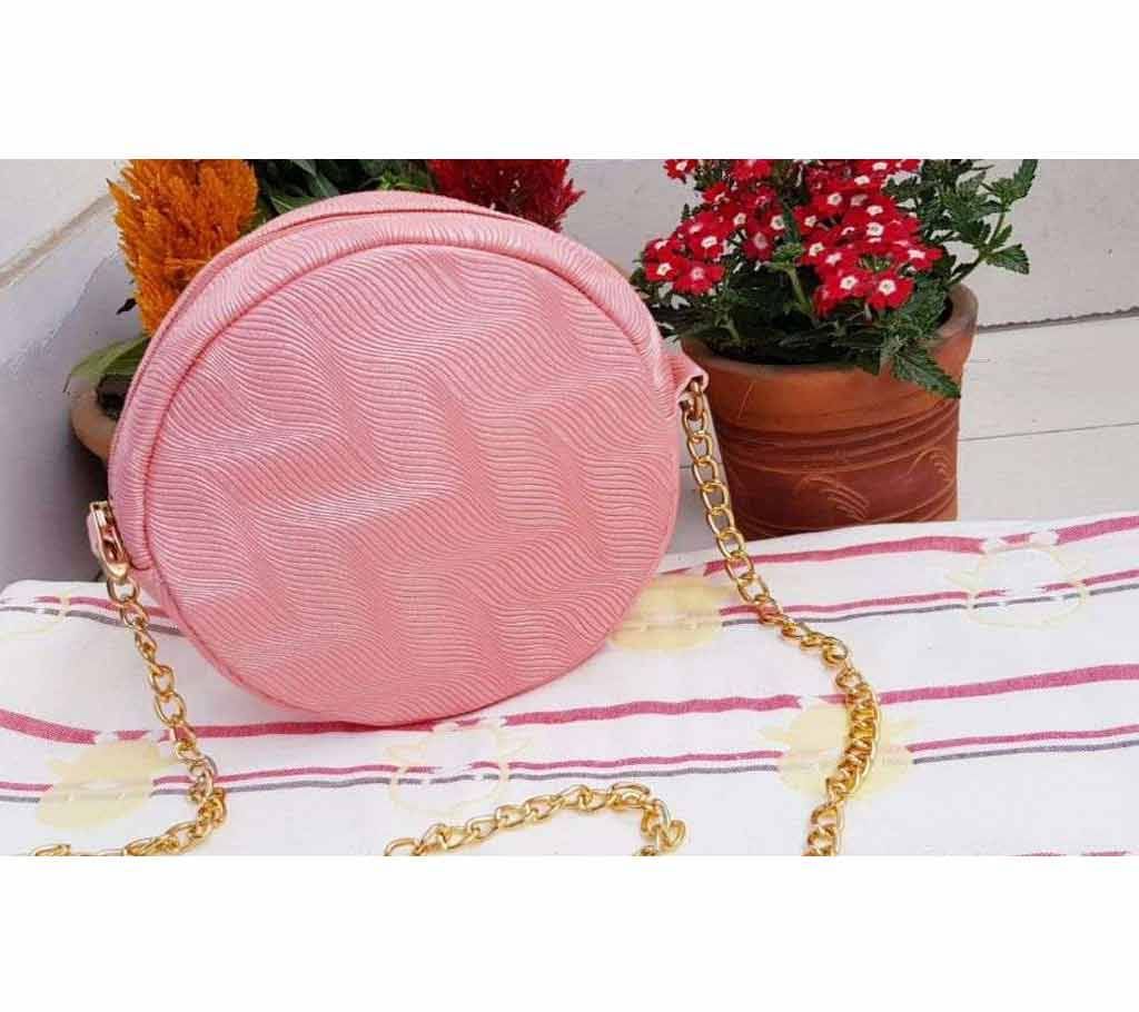 Round Shape Shoulder Bags for Women - Pink