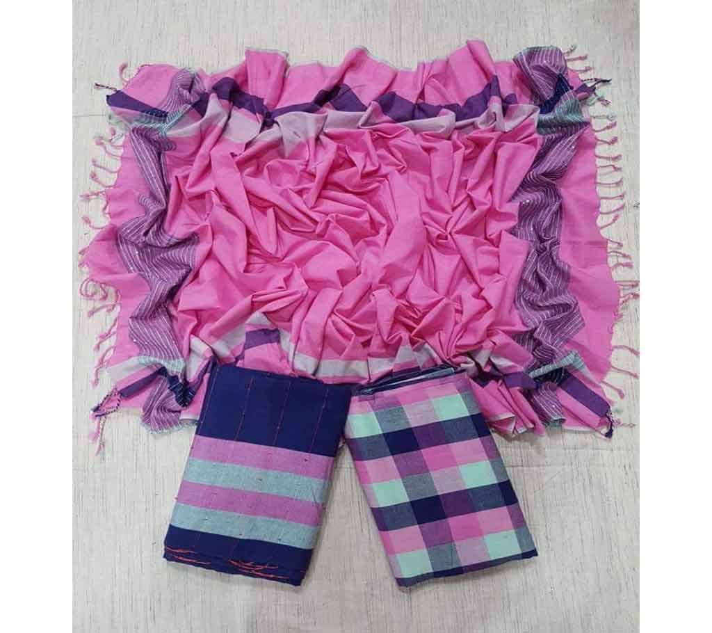 Homemade Tat Original Cotton Multi Color Deshi Shalwar Kameez For Women-16