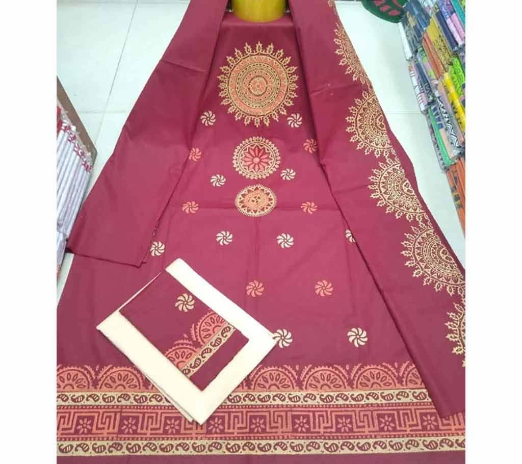 Rajdhani Voil Cotton Block Printed Shalwer Kameez for Women-8