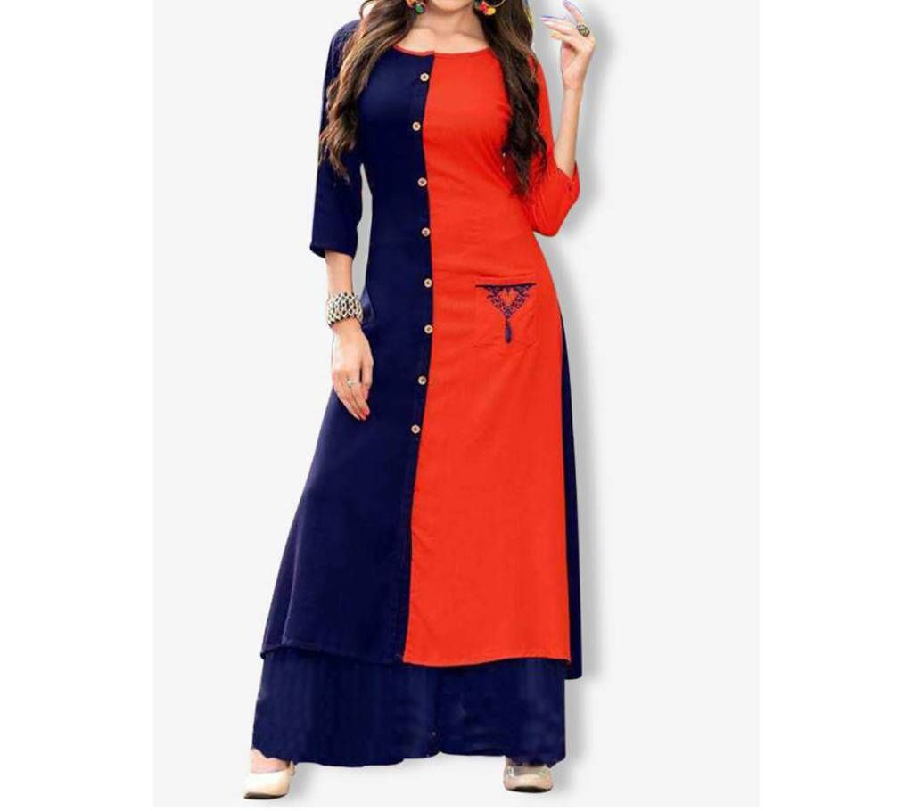 Long Orange Kurti with Palazo 