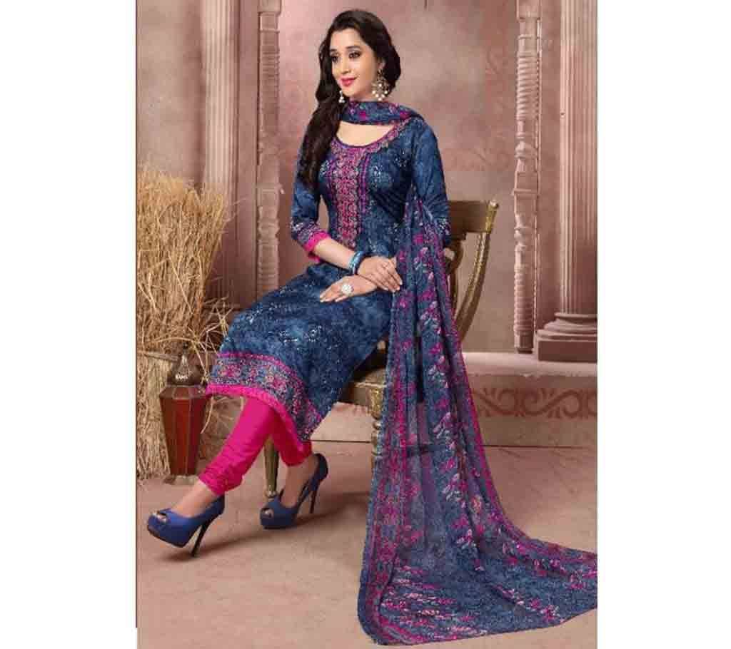 Indian Unstitched Cotton Salwar Kameez 