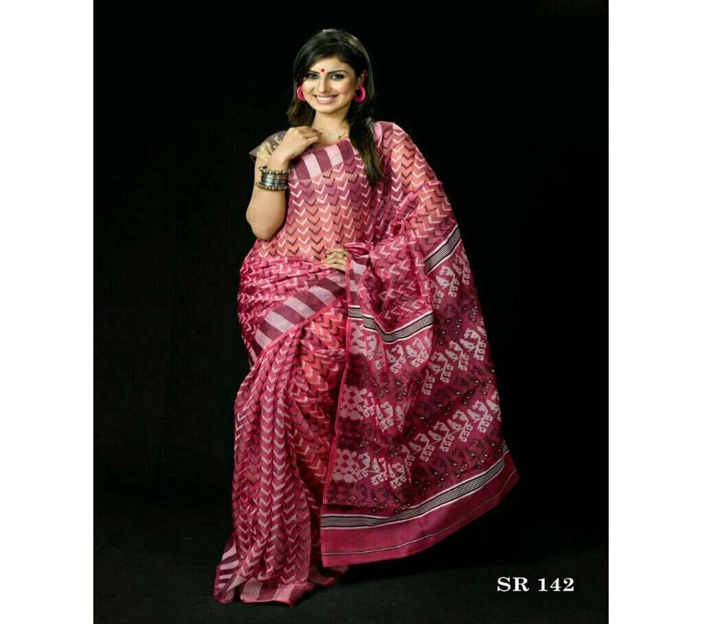 Muslin Jamdani Saree With Blouse Piece