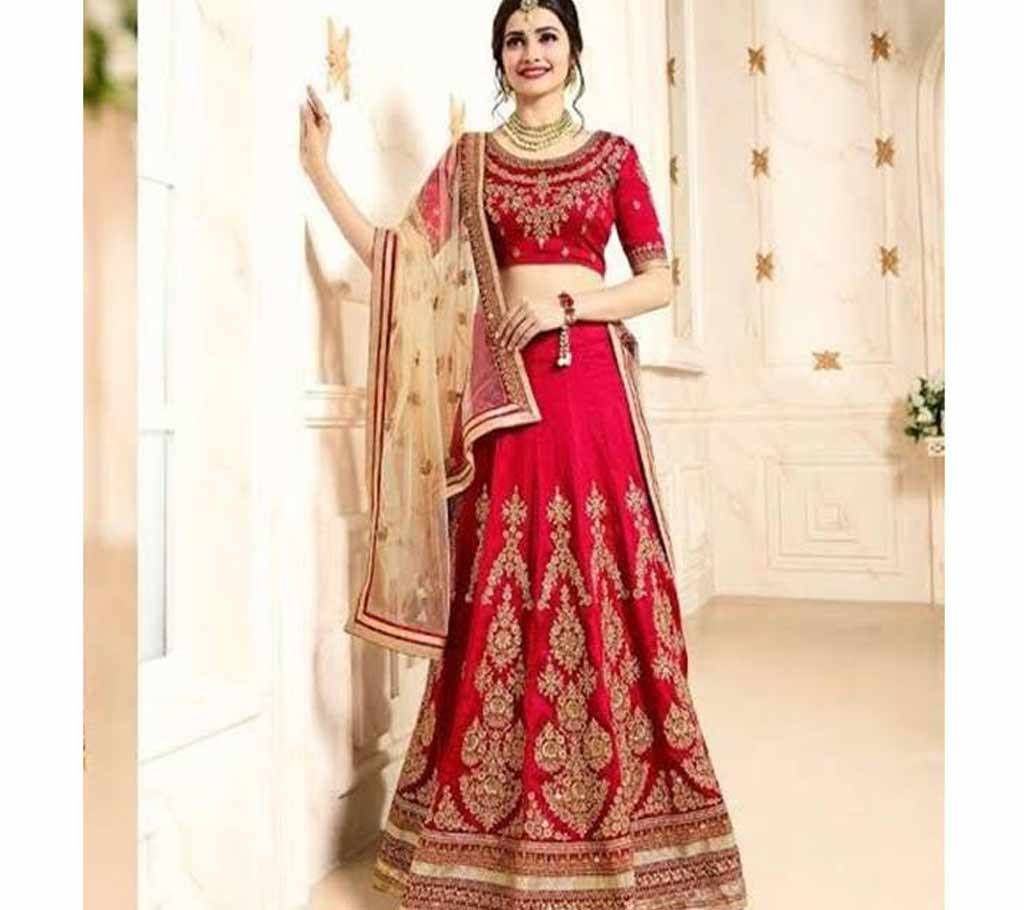 Red Bridal Lehenga With Dupatta
