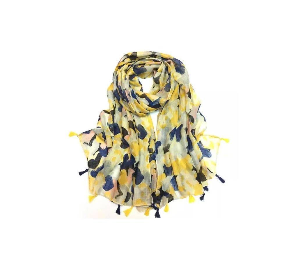 cotton+ linen mixed tassel hijab
