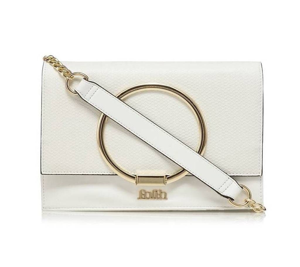Faith - White Chain Strap Emily Bag.