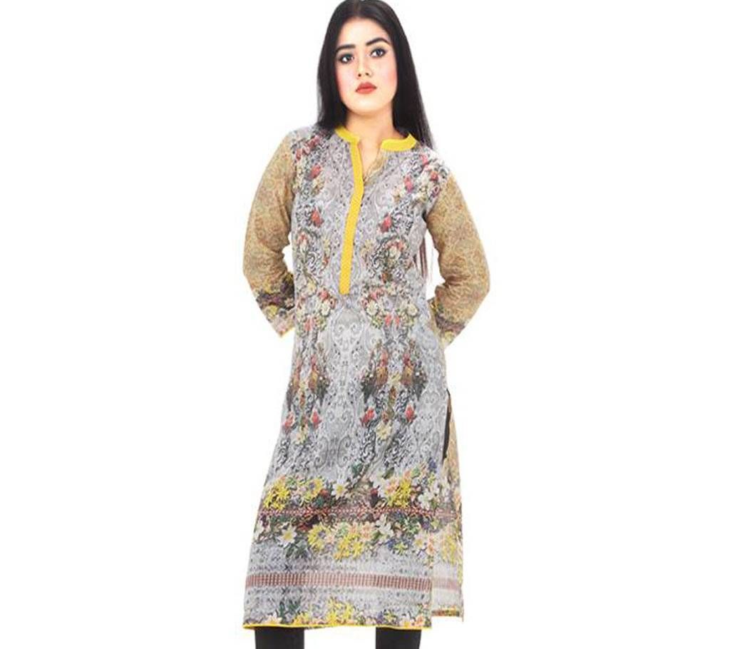 Unstitched Cotton Kurti (Single Piece) 