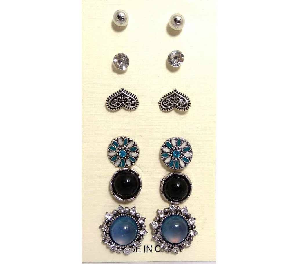 6 PAIR EAR TOPS
