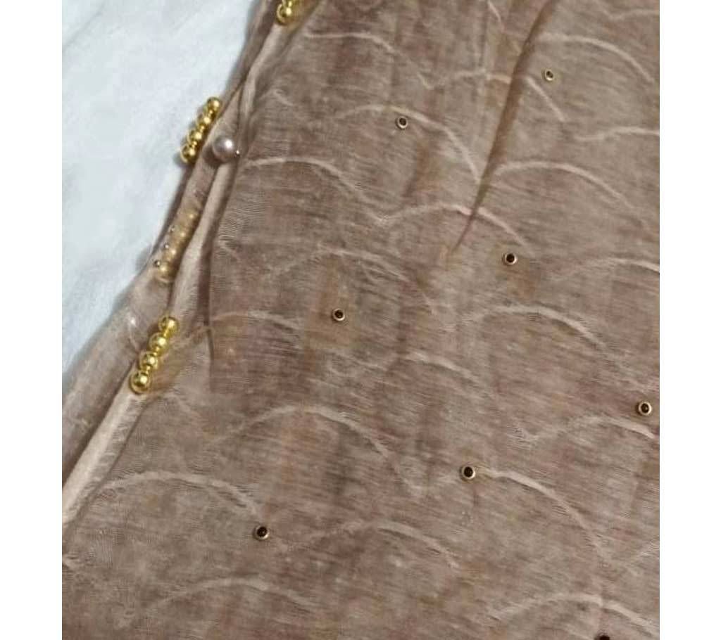 Imported half silk pearl and stone work hijab