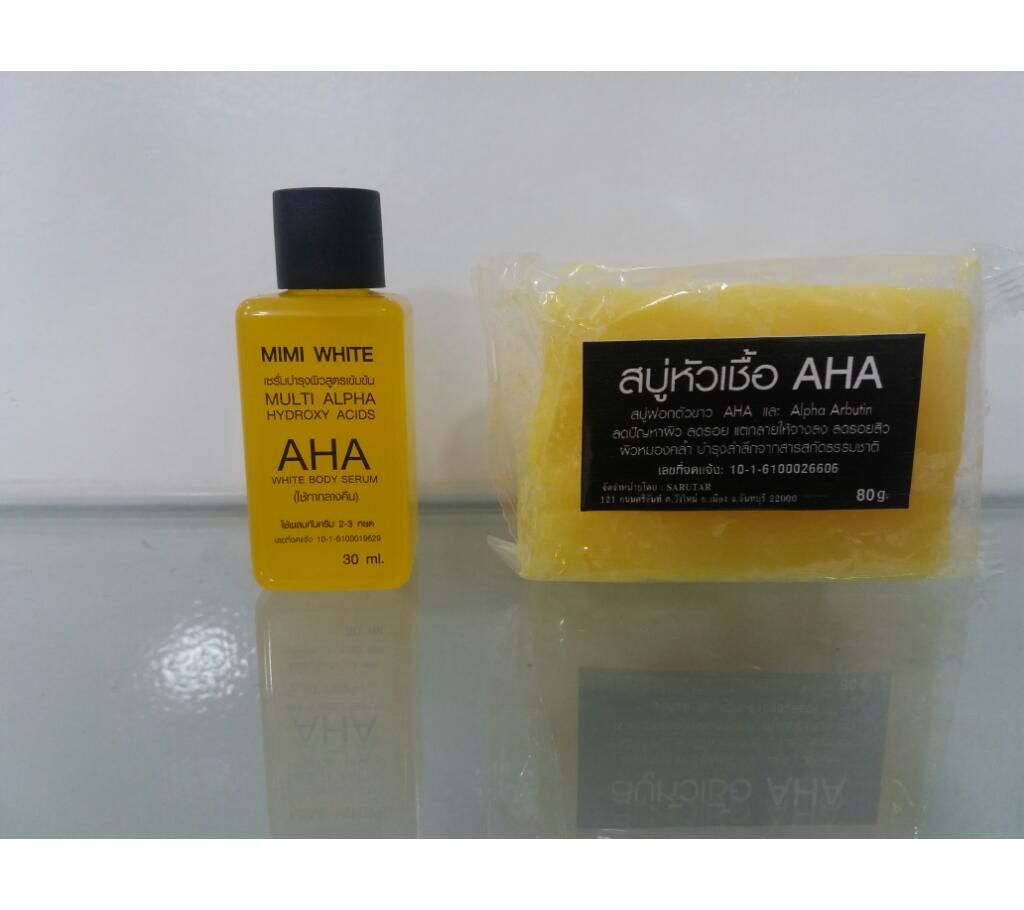 mimo White soap and lotion