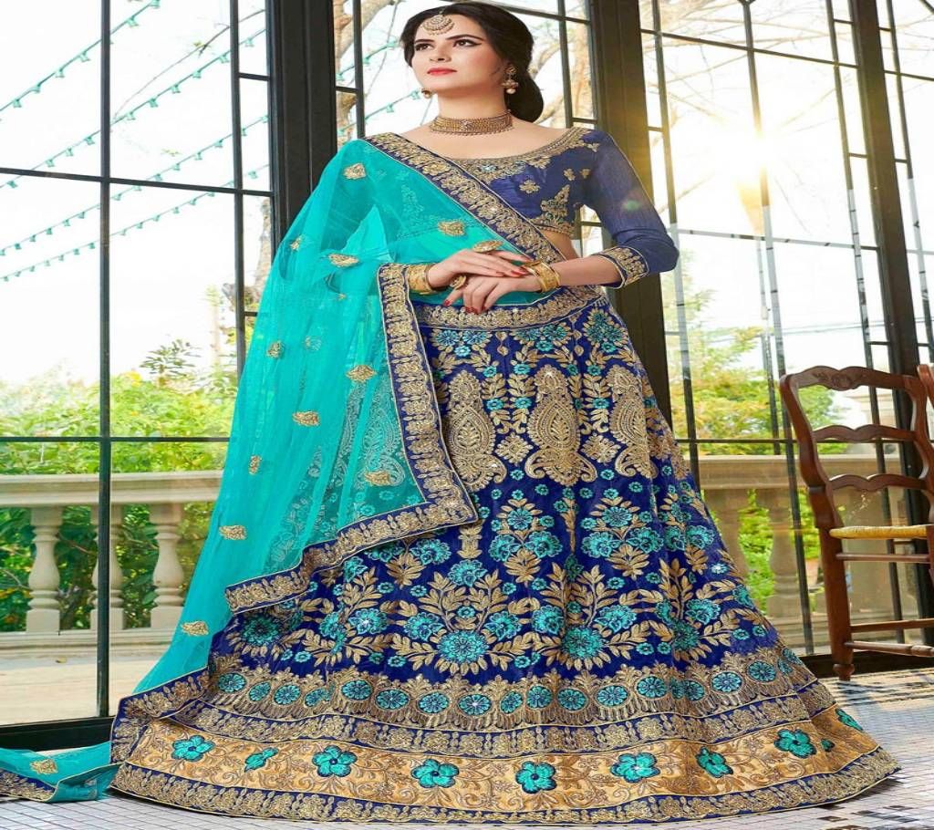 Semi-Stitched Cusha Lehenga
