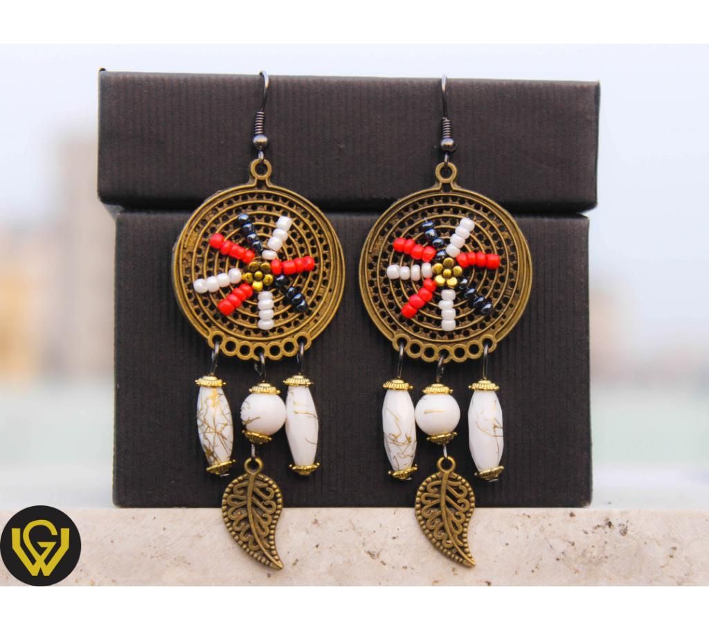 Dreamcatcher Earring white