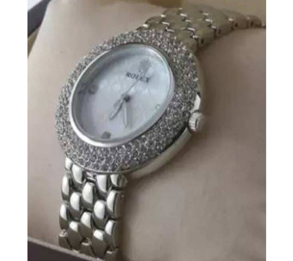 Silver Stainless Steel Analog Watch for-Women