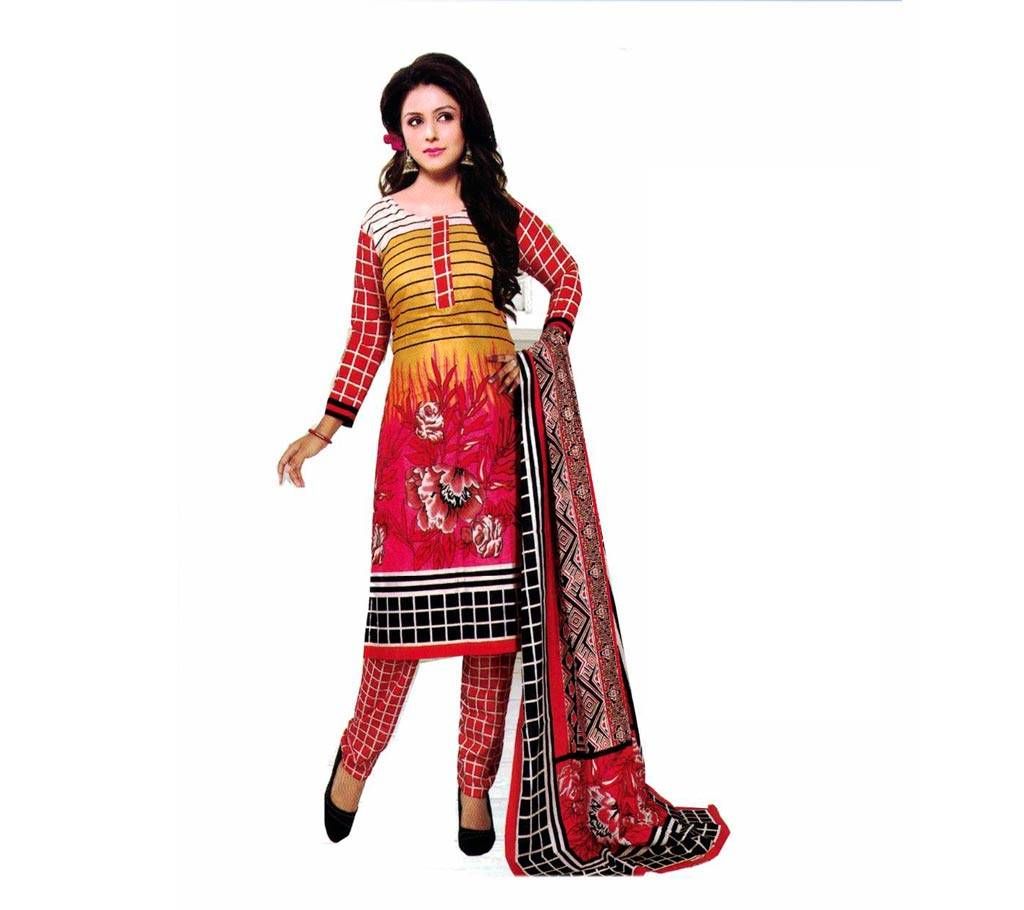  Unstitched Printed Cotton Replica Three piece