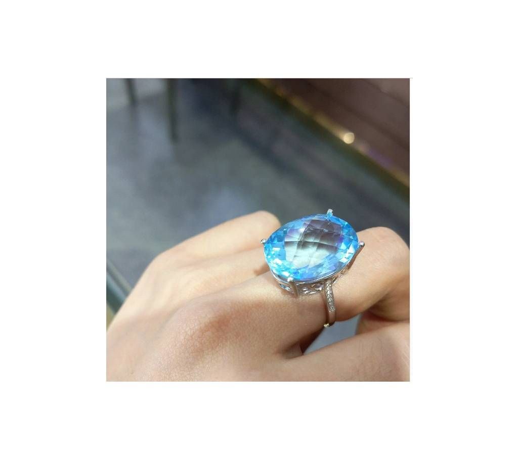 Sky blue ring (size :7)