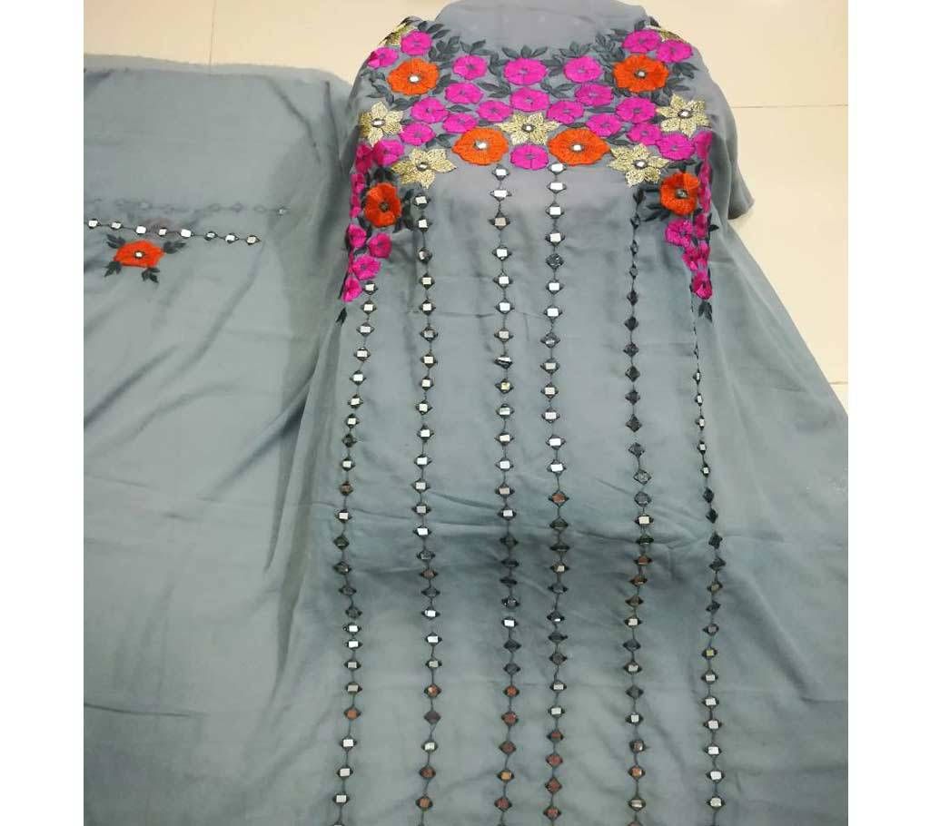 Unstitched Georgette & Embroidery Single Piece Kurti 