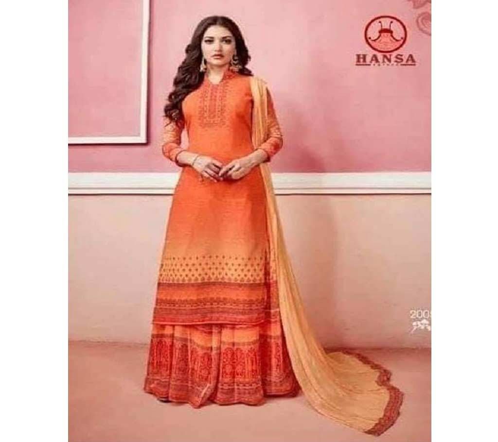 Hansa Unstitched Georgette Three Piece - Copy