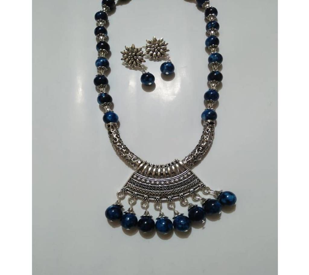 German silver necklace with earring set