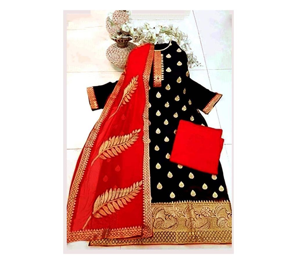 Screen Printed Unstitched Three Piece (Replica)