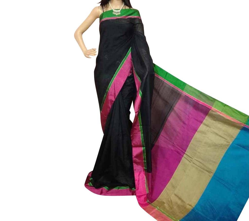 Multi color soft half silk sharee