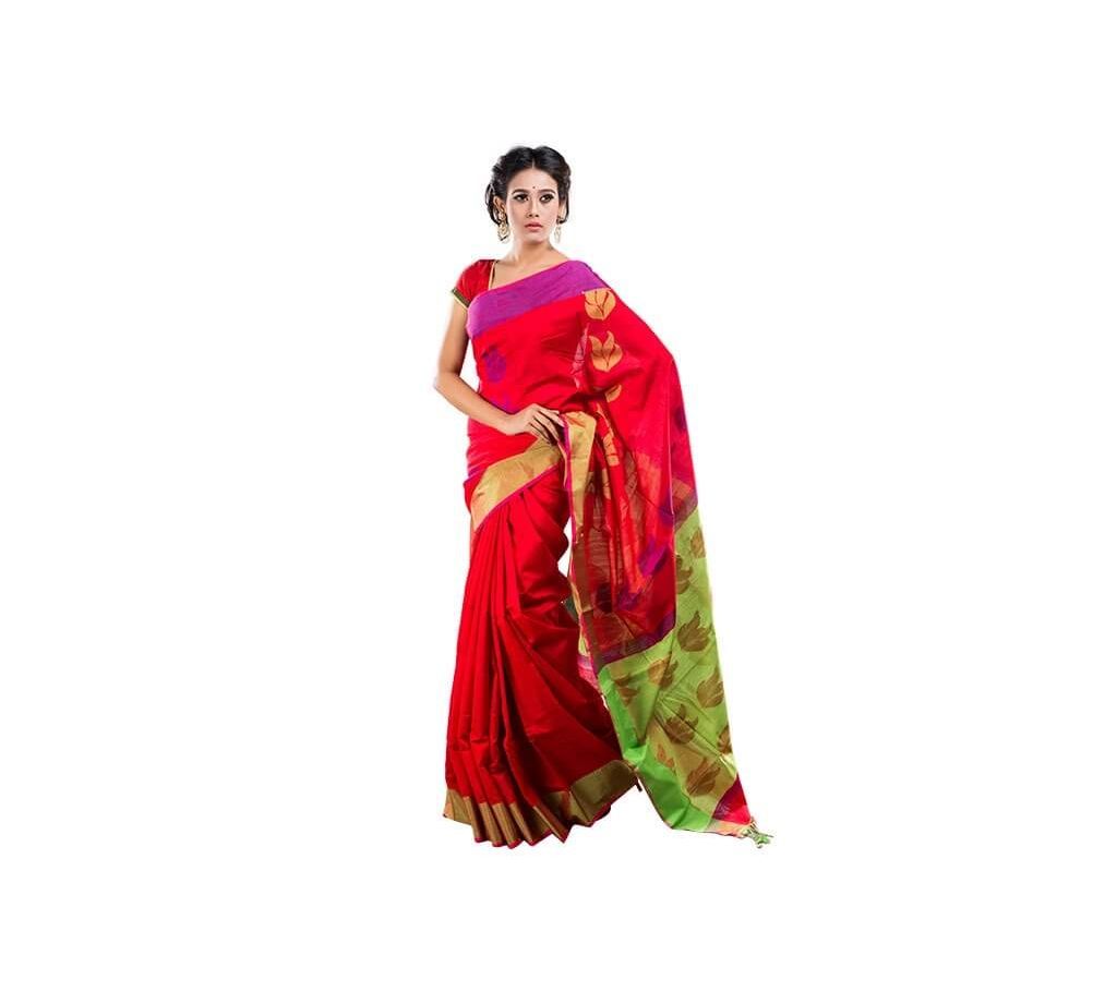 Rose half silk Loom Sharee for women