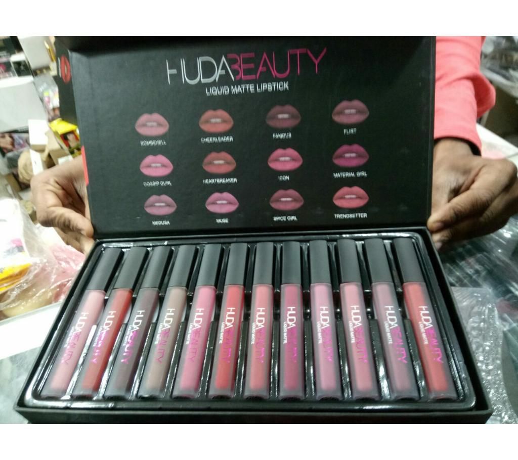huda beauty Huda Set Of 12 Liquid Matte Lipstick