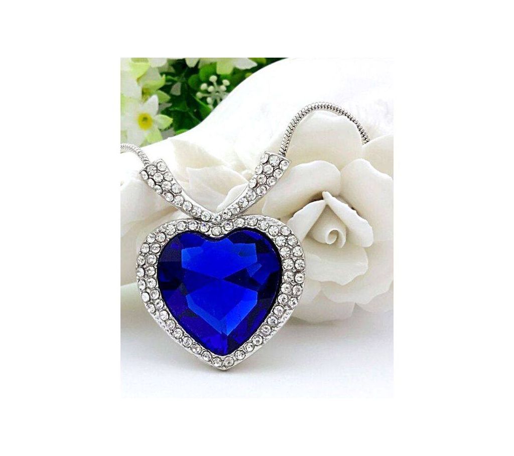 Titanic Heart Shaped Pendant - Blue