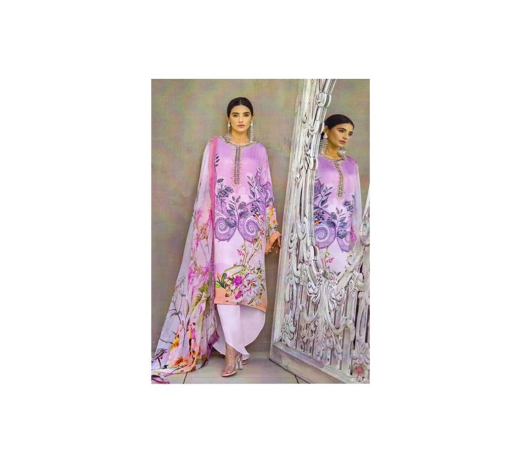 Elan (VOL-06)- 600-106 Semi Stitched Three Piece - Copy