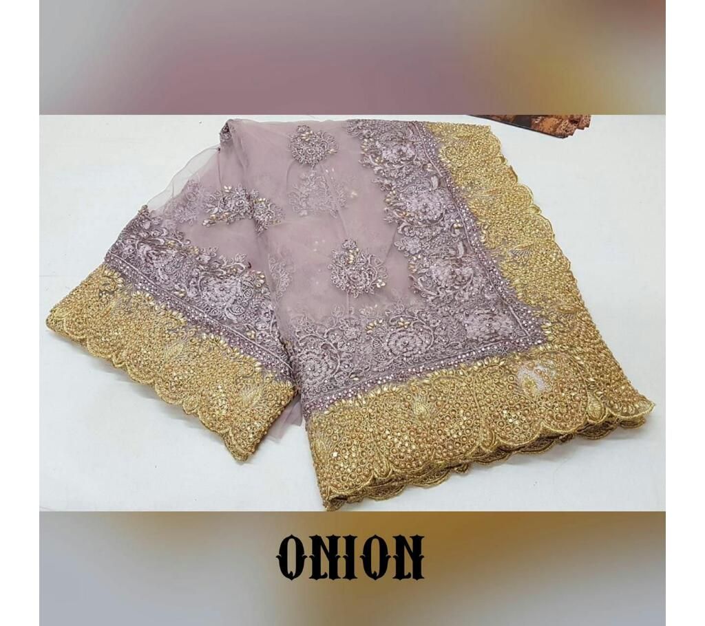 Soft Net Fabric Sharee  DF 3071 Onion