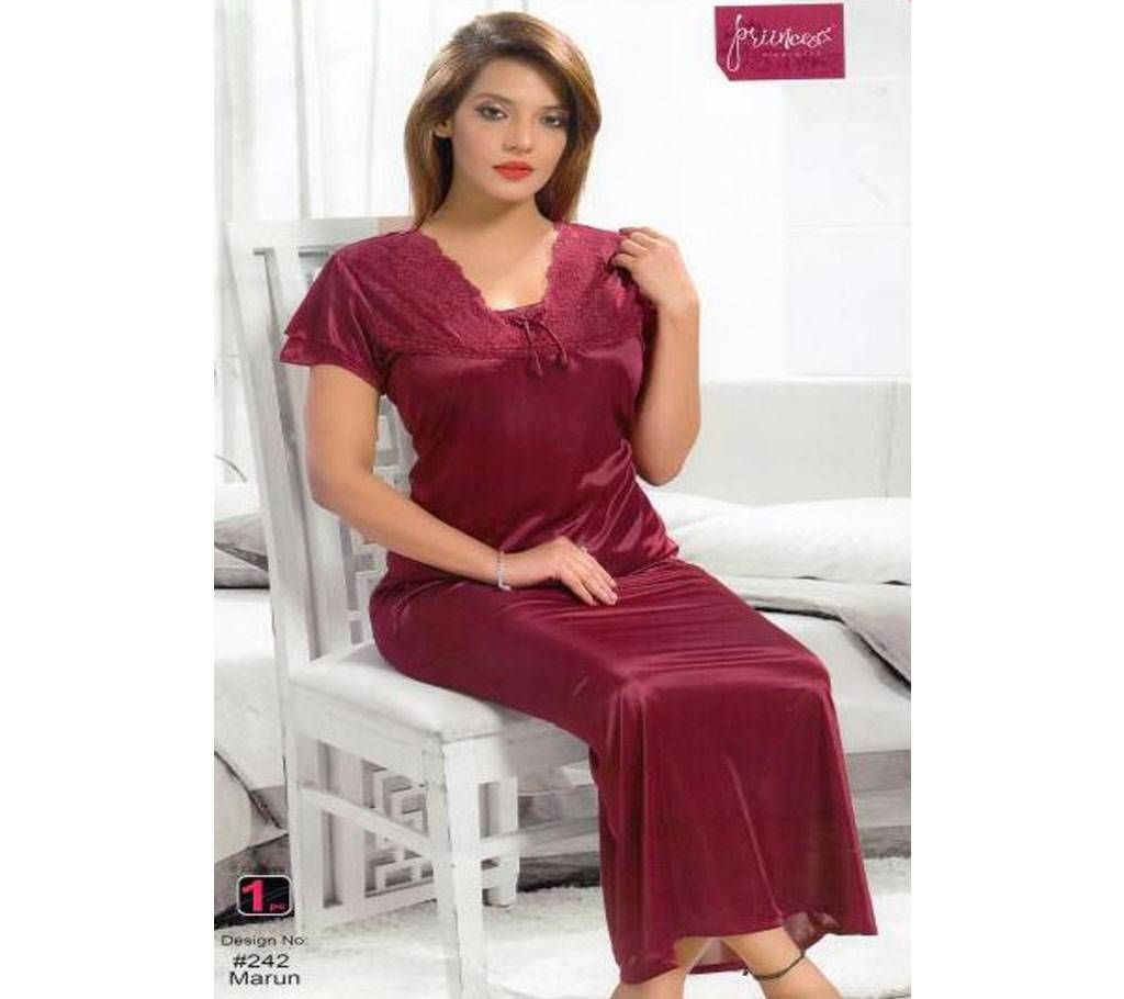 Stylish One Part Nighty-242 Marun