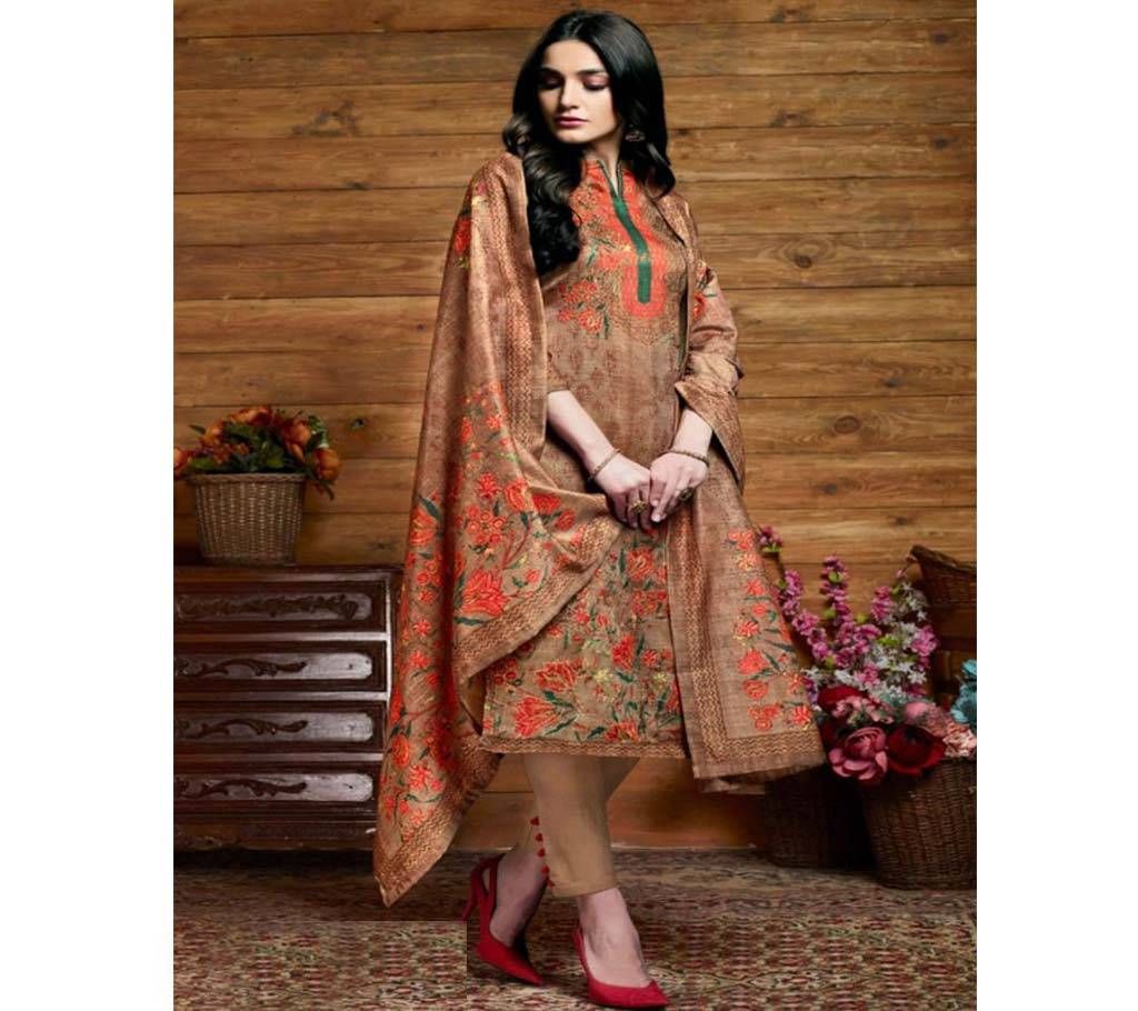 Anjolie Unstitched Cotton Three Piece 1084