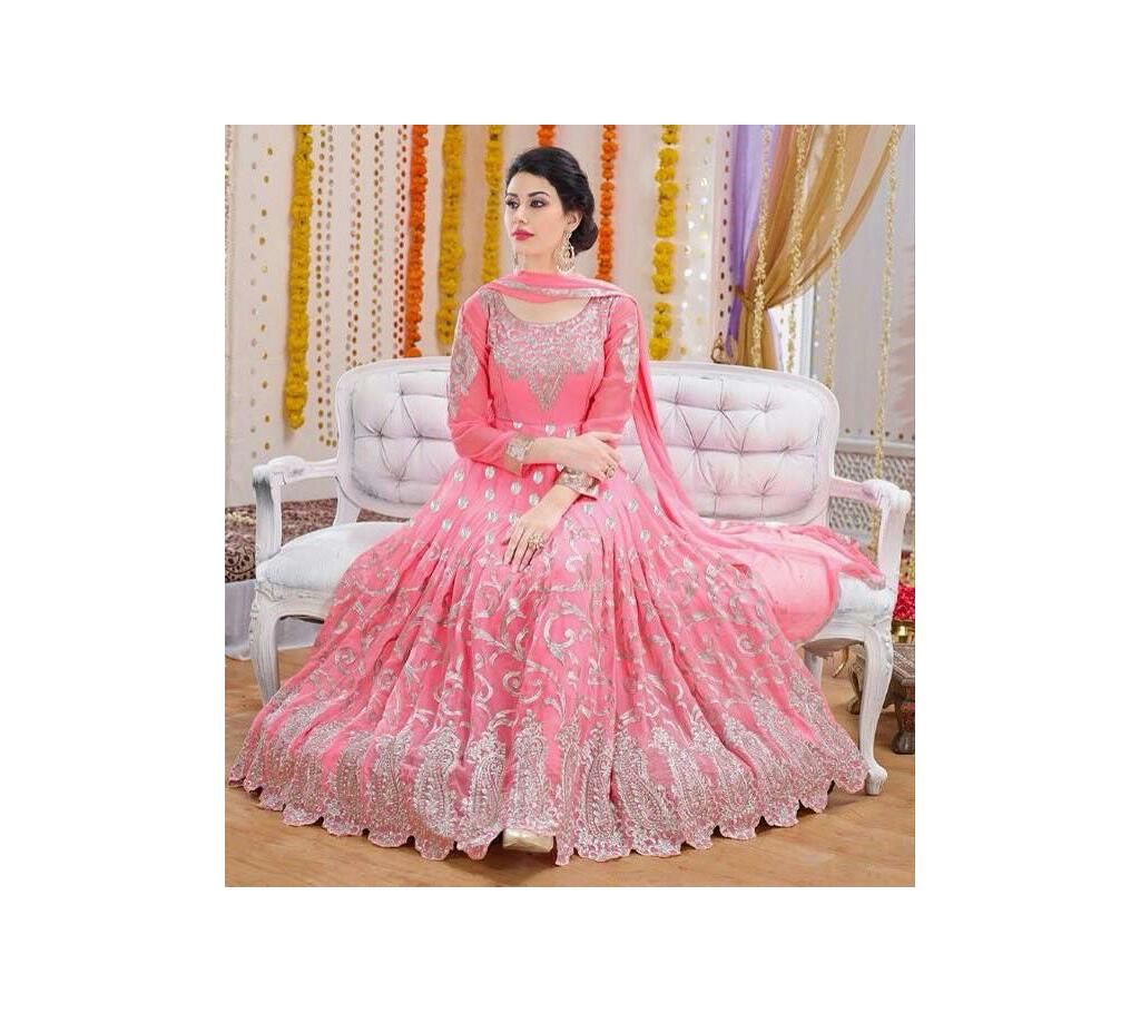 Designer Fancy Embroidered  Georgette Long Anarkali