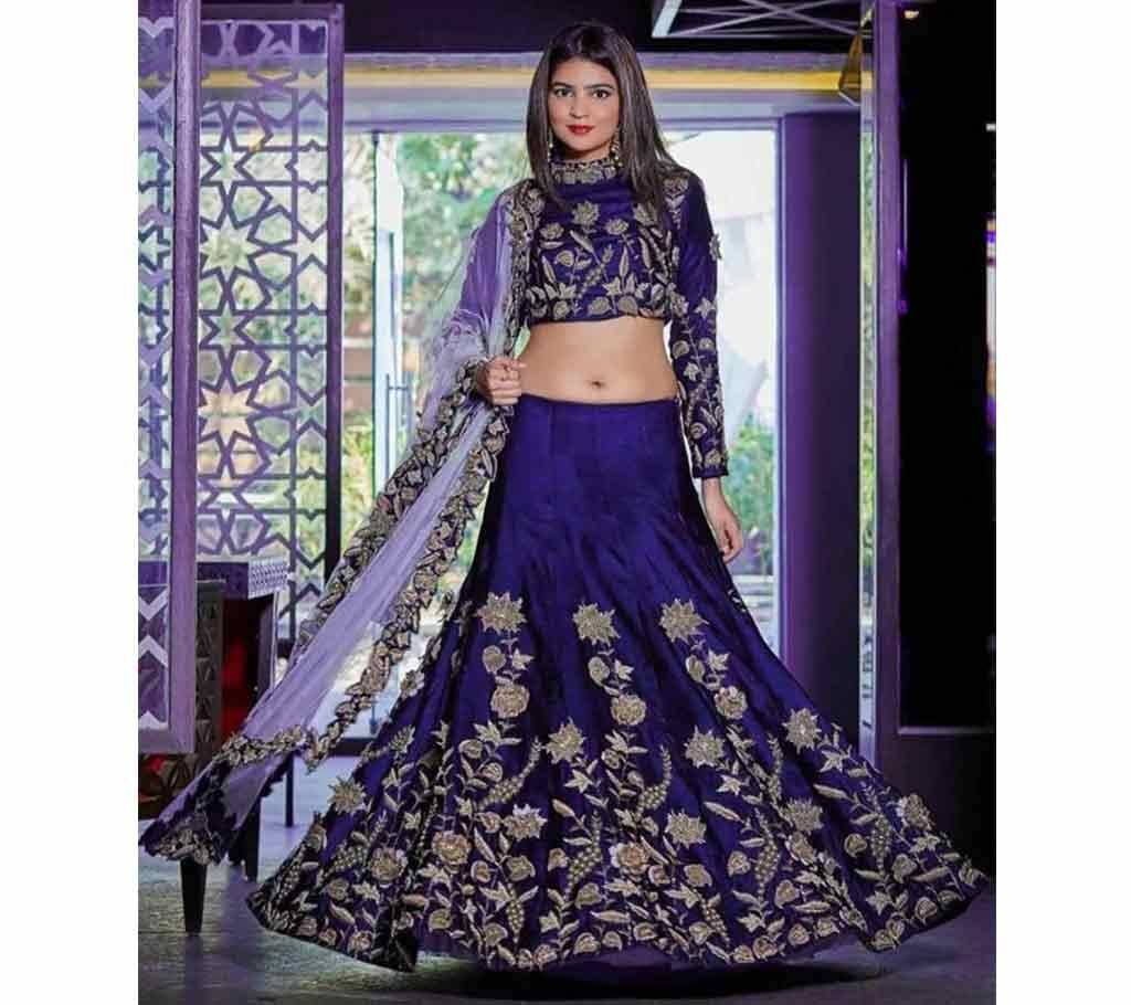 Unstitched Indian weightless Georgette Embroidery Lehenga For women