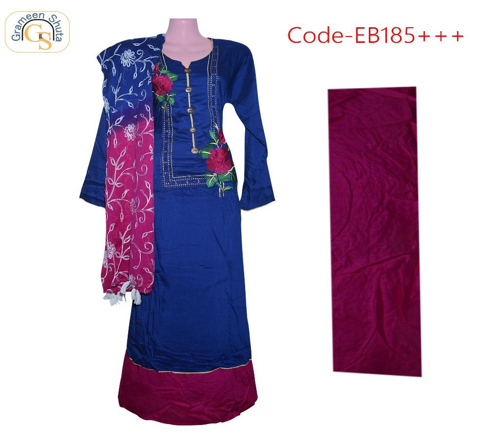 Unstitched Cotton Dupatta Three Piece