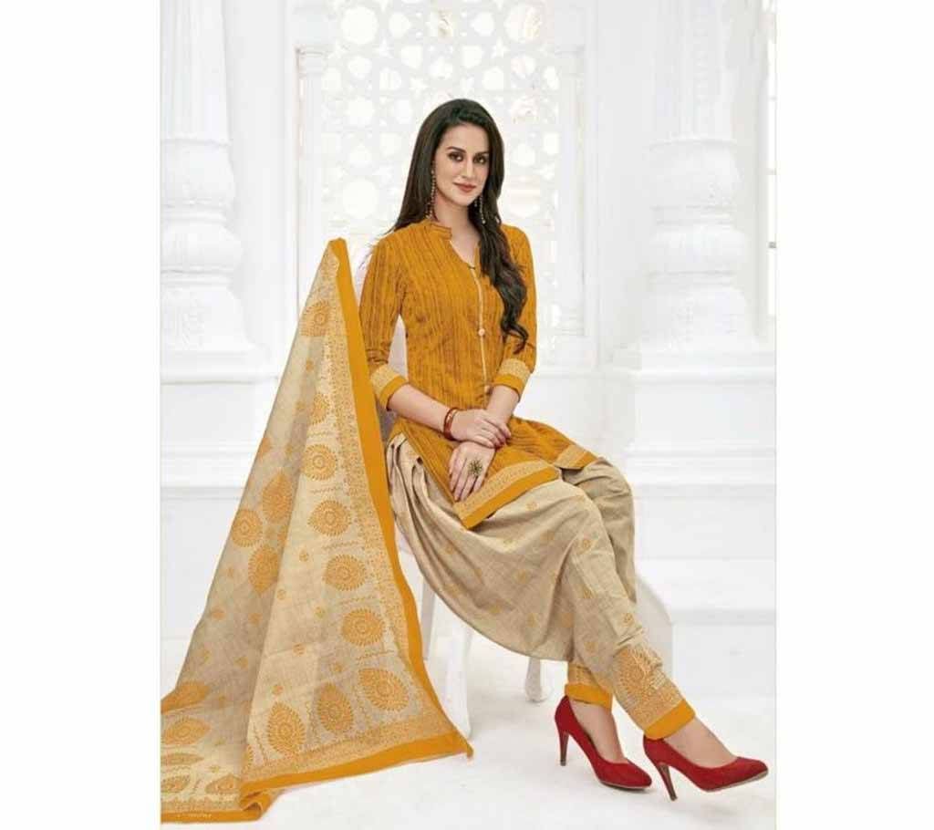 Unstitched Cotton Indian Three piece (Copy)